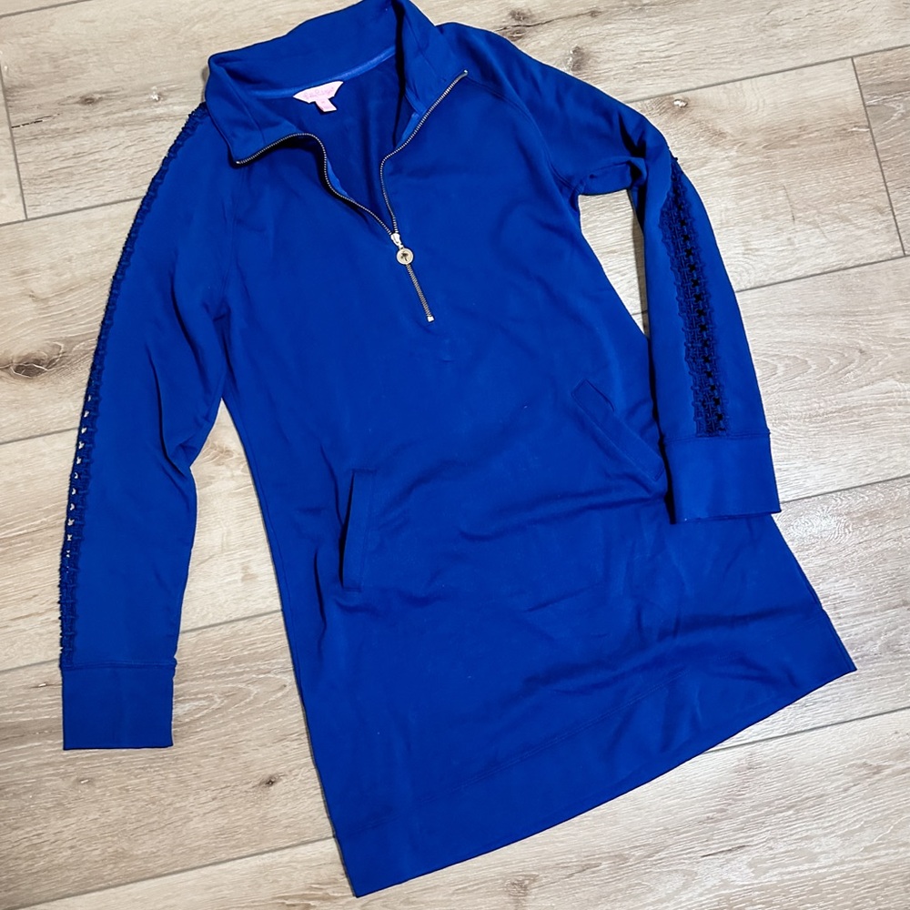 Lilly Pulitzer Navy Skipper Popover Dress